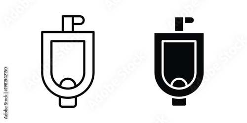 Urinal icon vector logo. icons in solid, editable strokes.