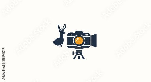 Camera with deer photography equipment.