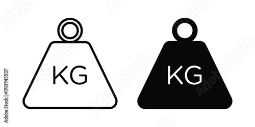 Weight icon vector logo. icons in solid, editable strokes.