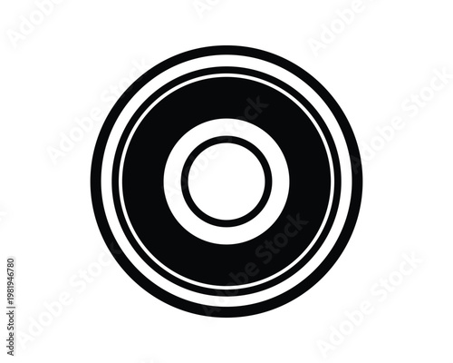 Flat washer vector illustration, engineering component design