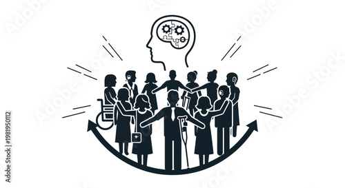 People standing in a circle together.