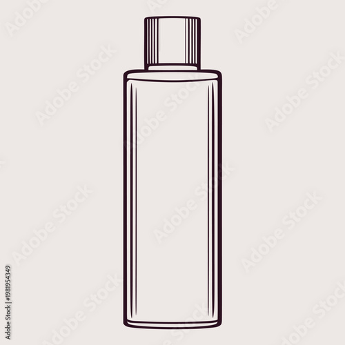 Empty clear plastic bottle with cap on white background clear bottle empty bottle