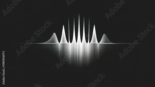 trough. Two sound waves, one smooth and one jagged, on a dark background. STEM education sheets, lab safety posters, designed for biotech research communications, supports STEM education.
