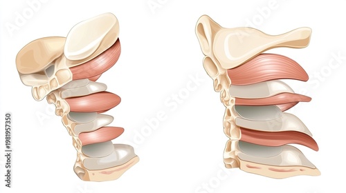spinal. Diagrammatic cross-section of spinal disc protrusion, medical illustration. STEM education sheets, lab safety posters, designed for STEM education and laboratory safety posters.
