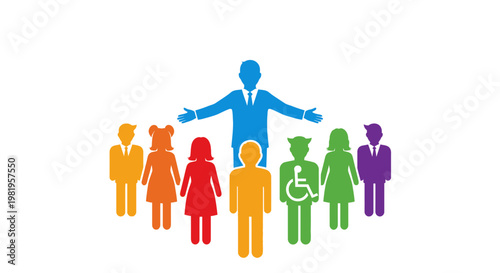 Diverse People Group Unity Concept.