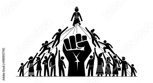 People united in solidarity movement.