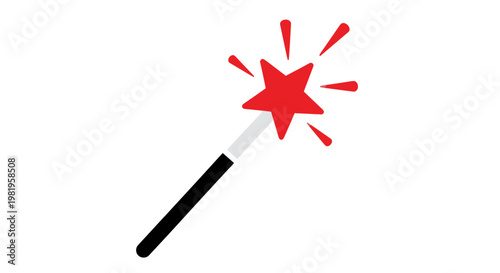 Red Star Magic Wand Sparkles