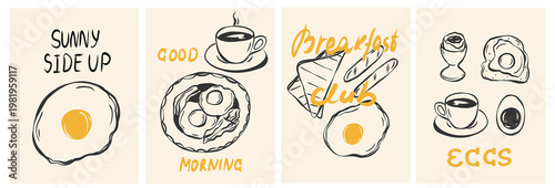 Retro eggs posters and prints collection