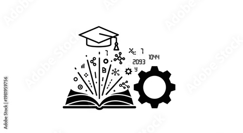 Education Learning Graduation Academic Icon.