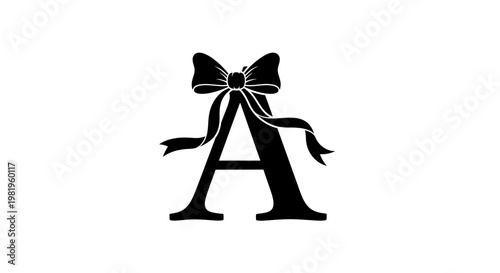 Large Letter A with Bow.