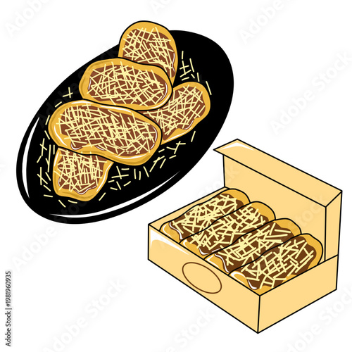 Crispy Fried Banana Cheese Rolls Indonesian Snack