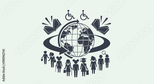 Diverse People Disability Inclusion Symbol.
