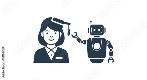 Robot Stylist Cuts Womans Hair.