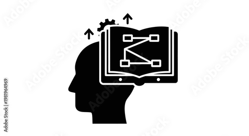 Black silhouette of a human head.