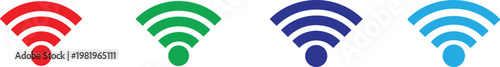 WiFi icon set with wireless signal, internet connection and network symbols for modern UI design.