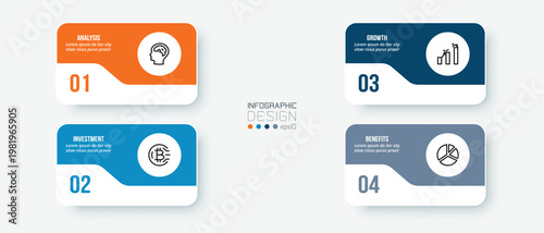 Business work flow  infographic template.
