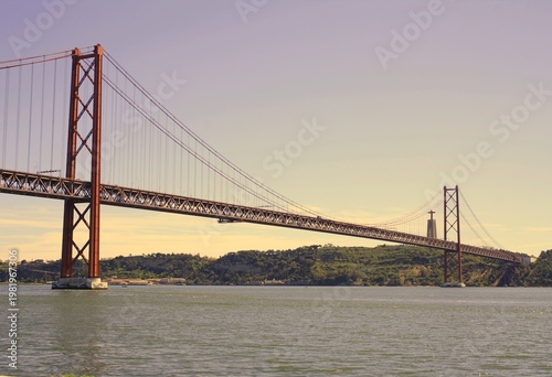 APRIL 25 BRIDGE IN LISBON, PORTUGAL.