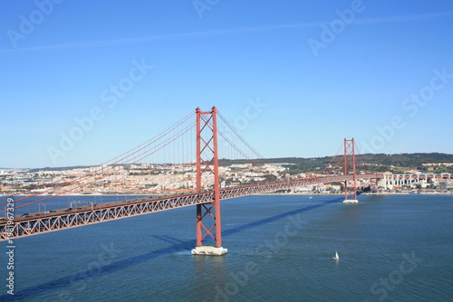 APRIL 25 BRIDGE IN LISBON, PORTUGAL.