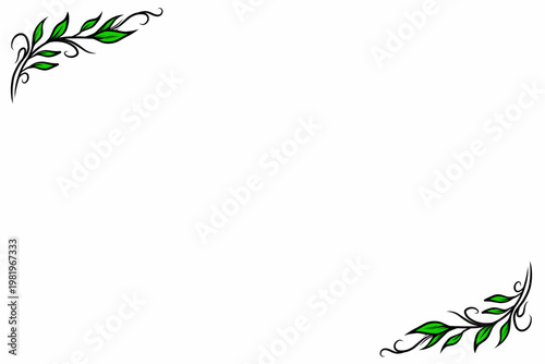green leaves frame