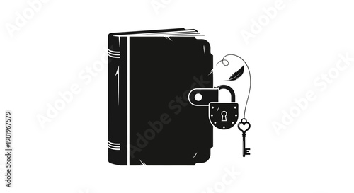 Black briefcase with a metal lock.