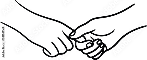 Two hands making a pinky promise to symbolize trust and friendship between two loyal partners