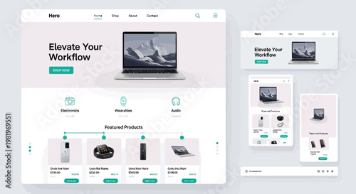 Website templates, landing page design, workflow management, business layout, UI kit