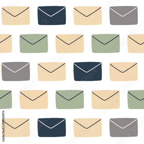 Simple set of envelope and mail icons for communication and messaging design