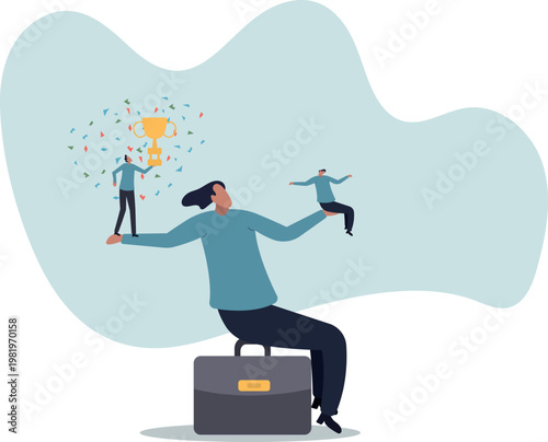 Social comparison anxiety, compare yourself to others, discourage of failure, loser or self motivation problem.human life and situation.