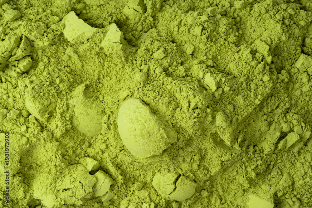 Obraz premium Matcha tea, matcha powder as a background.