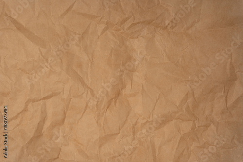 Crumpled paper as background. Top view.