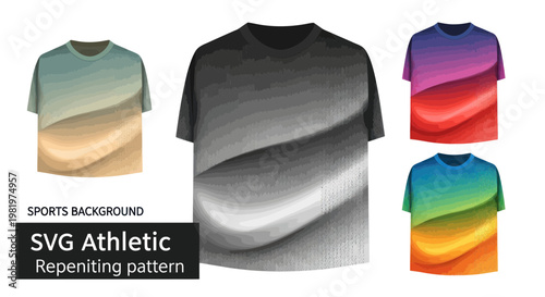 Abstract T-Shirt Designs: Sportswear Patterns, Athletic Apparel Graphics