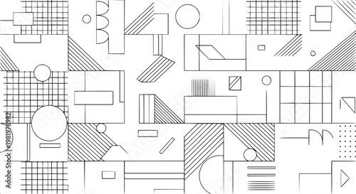 Abstract geometric seamless pattern hipster modern vector print background design