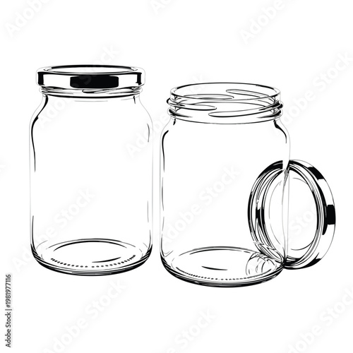 Clear Glass Jars for Food Storage and Home Organization