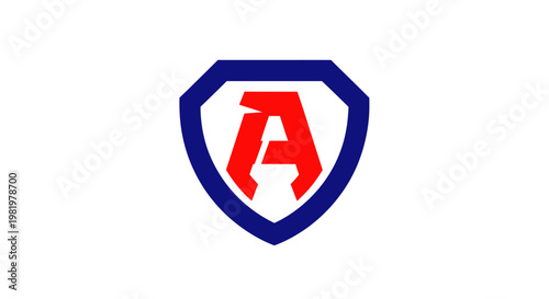 Red Letter A Inside Blue Shield Emblem, Logo, Security, Protection, Identity Free Download Red Letter A Inside Blue Shield Emblem, Logo, Security, Protection, Identity - GFXLoad