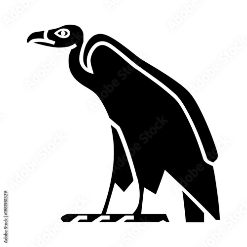 vector illustration of a hungry hawk bird