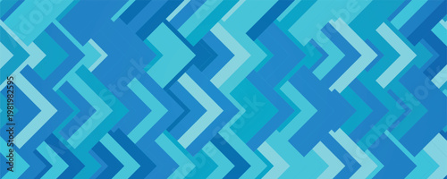 Vibrant Cyan and Blue Chevron Abstract Background. Abstract blue background