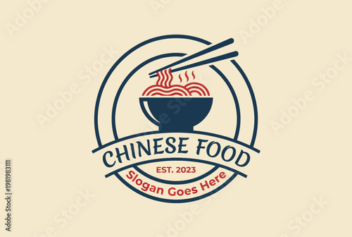 Photography This logo features a classic Chinese food bowl with steaming noodles, capturing the essence of Asian cuisine and culinary artistry found in traditional dishes