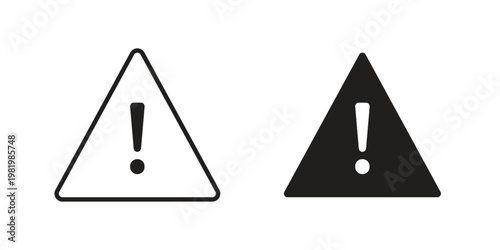 Risk icon editable vector pack. Black flat and line symbols