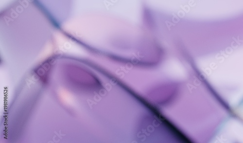 Cuadro en lienzo Abstract Purple and Pink Glass Shapes with Soft Focus and Smooth Curves in a Mod
