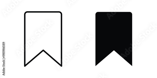 Save post icon editable vector pack. Black flat and line symbols
