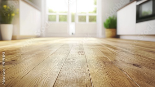 Wooden kitchen flooring