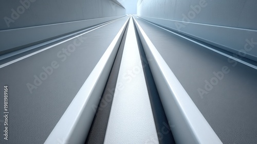 Abstract Perspective View of Modern Architectural Design Featuring Clean Lines and Minimalist Features in Light-Filled Space