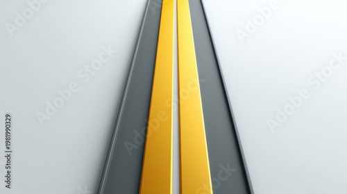 Abstract Geometric Lines in Silver and Yellow Colors Creating a Modern Minimalist Design for Artistic or Design Purposes