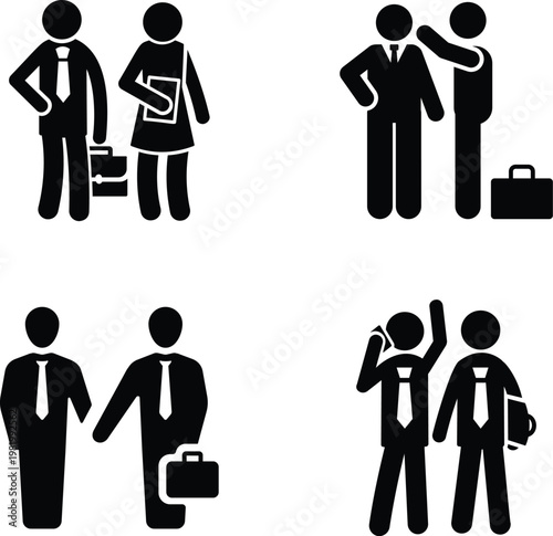 Everyday Life Activities and Human Behavior Pictogram Vector Icon Set