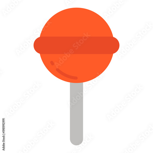 Orange Lollipop Candy