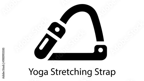 Yoga stretching strap icon