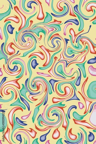 Abstract, multicolored, beautifully blended colors, used for creating backgrounds, patterns with no definite shape mixed with multiple colors, printed patterns, patterns on product surfaces, Cover.