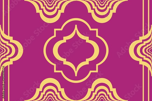 Abstract folk art, geometric patterns, fabric, yellow lines, printed patterns, art, discontinuous tribal patterns, covers, prints, wallpapers, carpet design, product pattern.
