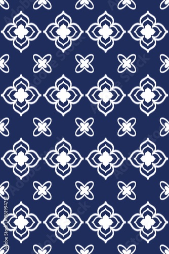 Abstract ethnic art, ikat patterns, fabric, fabric patterns consisting of white lines, indigenous fabric patterns, printed patterns, customs, decorative walls, carpet patterns, scarves, covers.