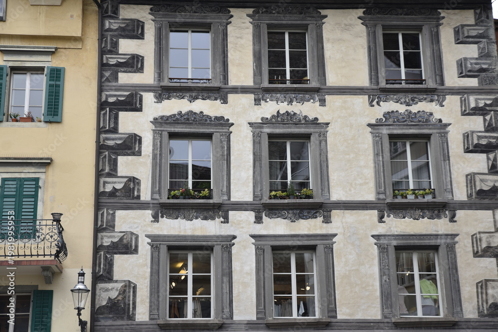Obraz premium Façade&nbsp;décorée à Luzern. Suisse